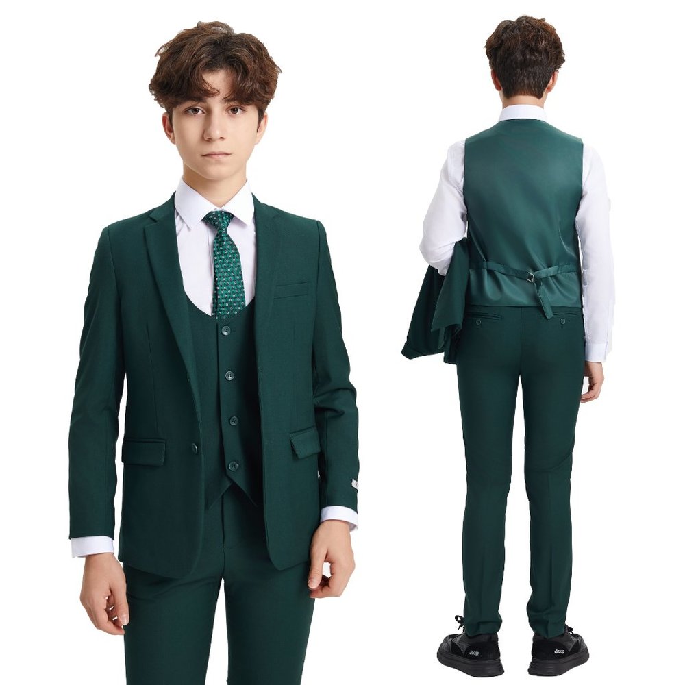 EXCLUSIVE Stacy Adams 5pc Boys Suit Slim-Fit, Green